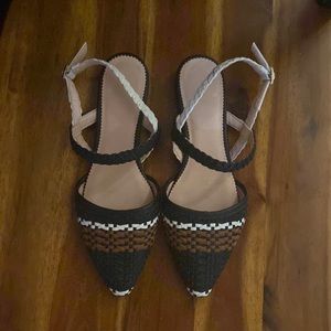 JCrew Woven Slingback Flats